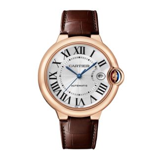 Cartier Ballon Bleu De Cartier Zegarek 40mm Automatyczny mechanizm Różowe złoto Skóra WGBB0035