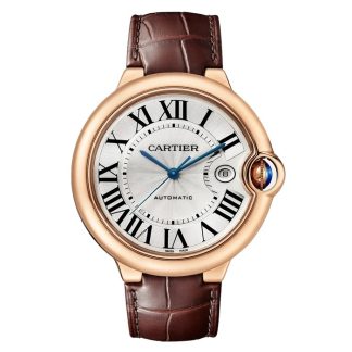 Cartier Ballon Bleu De Cartier Zegarek 42mm Automatyczny mechanizm Różowe złoto Skóra WGBB0030