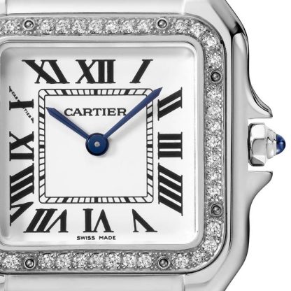 Cartier Panthère De Cartier Zegarek Średni Model Mechanizm kwarcowy Stal Diamenty W4PN0008 - obrazek 3
