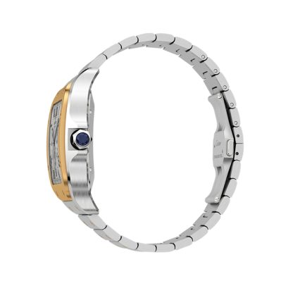 Cartier Santos De Cartier Chronograf Zegarek Bardzo Duży Model Automatyczny Mechanizm Żółte Złoto Stal Wymienne Metalowe I Gumowe Bransoletki W2SA0008 - obrazek 5