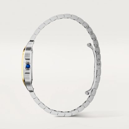 Cartier Santos De Cartier Small Model Quartz Yellow Gold Steel W2SA0033 - obrazek 3