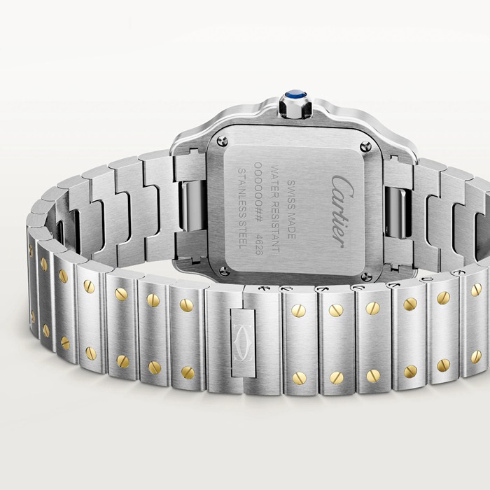 Cartier Santos De Cartier Small Model Quartz Yellow Gold Steel W2SA0033 - obrazek 4