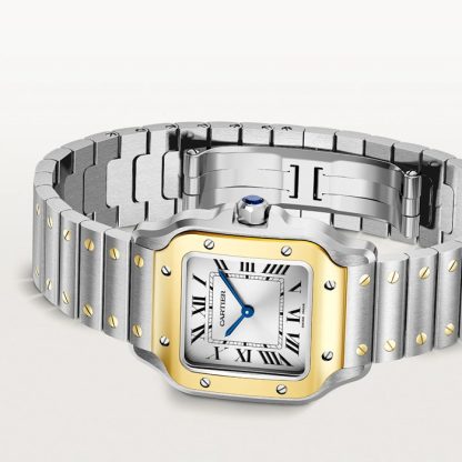 Cartier Santos De Cartier Small Model Quartz Yellow Gold Steel W2SA0033 - obrazek 5