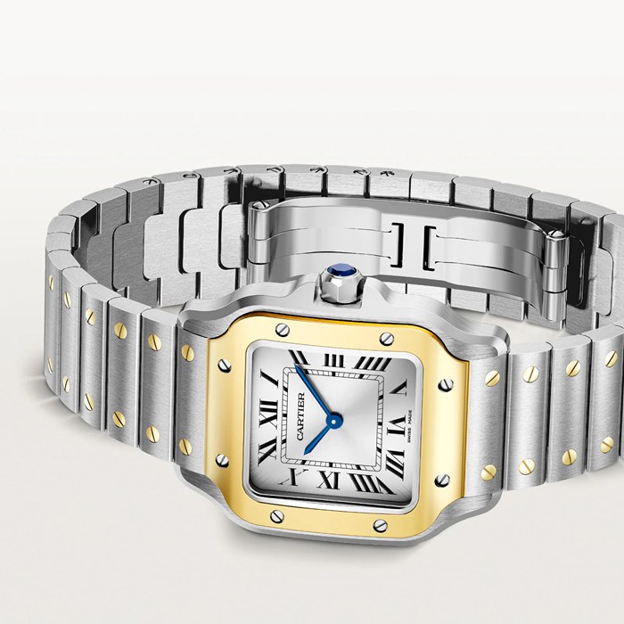 Cartier Santos De Cartier Small Model Quartz Yellow Gold Steel W2SA0033 - obrazek 5
