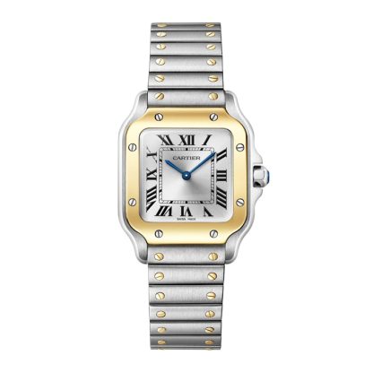 Cartier Santos De Cartier Small Model Quartz Yellow Gold Steel W2SA0033