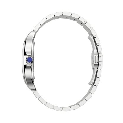 Cartier Santos De Cartier Zegarek Duży Model Ręcznie Nakręcany Mechaniczny Mechanizm Stalowy WHSA0015 - obrazek 4