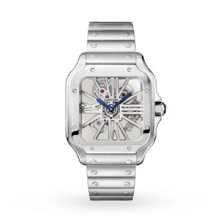 Cartier Santos De Cartier Zegarek Duży Model Ręcznie Nakręcany Mechaniczny Mechanizm Stalowy WHSA0015