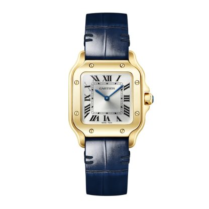 Cartier Santos De Cartier mały model kwarcowy żółte złoto WGSA0107 - obrazek 2