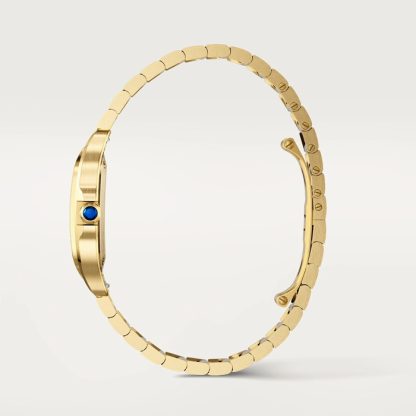 Cartier Santos De Cartier mały model kwarcowy żółte złoto WGSA0107 - obrazek 3