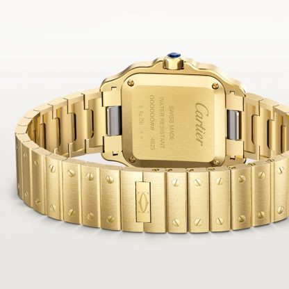 Cartier Santos De Cartier mały model kwarcowy żółte złoto WGSA0107 - obrazek 4