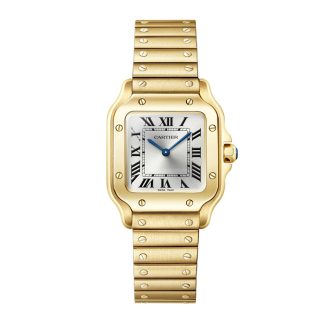 Cartier Santos De Cartier mały model kwarcowy żółte złoto WGSA0107