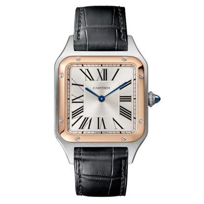 Cartier Santos-Dumont Zegarek Duży Model Kwarcowy Mechanizm Stalowa Koperta W2SA0037