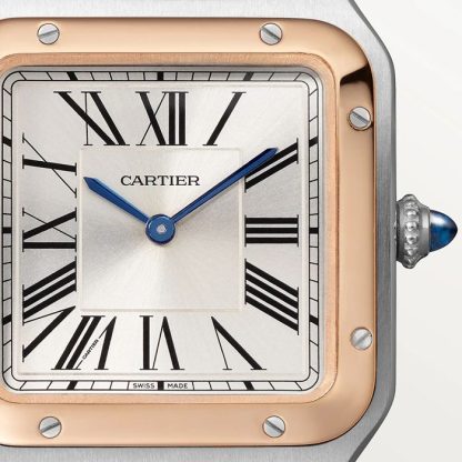 Cartier Santos-Dumont Zegarek mały model Wysoka autonomia Mechanizm kwarcowy Stalowa koperta W2SA0038 - obrazek 5