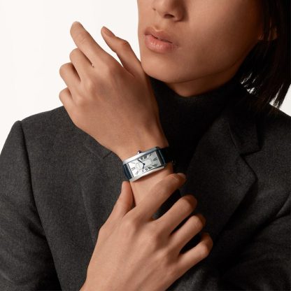 Cartier Tank Américaine Zegarek Duży Model Automatyczny Mechanizm Stal Skóra WSTA0083 - obrazek 3