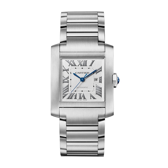 Cartier Tank Française Zegarek Duży model Automatyczny Mechaniczny Mechanizm Stalowy WSTA0067
