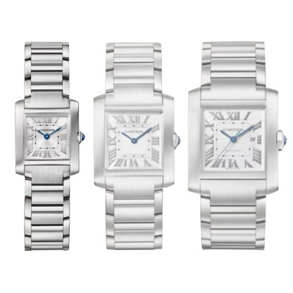 Cartier Tank Française Zegarek Mały Model Kwarcowy Mechanizm Stalowy WSTA0129 - obrazek 5