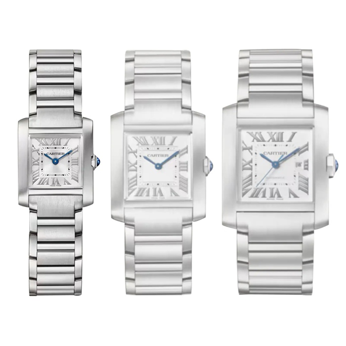Cartier Tank Française Zegarek Mały Model Kwarcowy Mechanizm Stalowy WSTA0129 - obrazek 5