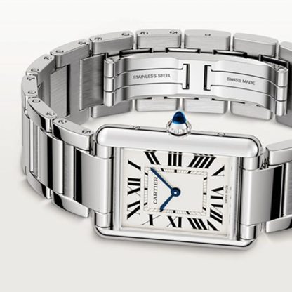 Cartier Tank Must Duży Model Kwarcowy Mechanizm Stal 33.7mm X 25.5mm WSTA0052 - obrazek 3