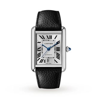Cartier Tank Must Extra-Large Model Automatyczny Mechanizm Stal Skóra WSTA0040