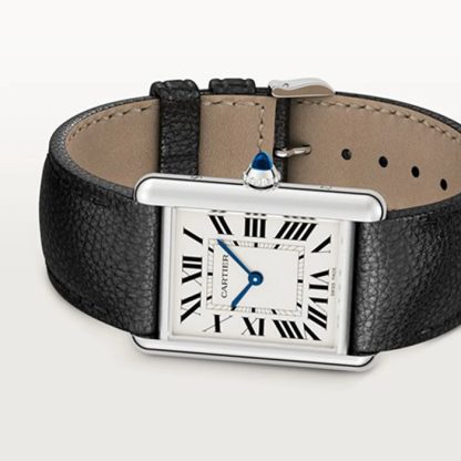 Cartier Tank Must Large Model Mechanizm kwarcowy Stal Skóra WSTA0041 - obrazek 4