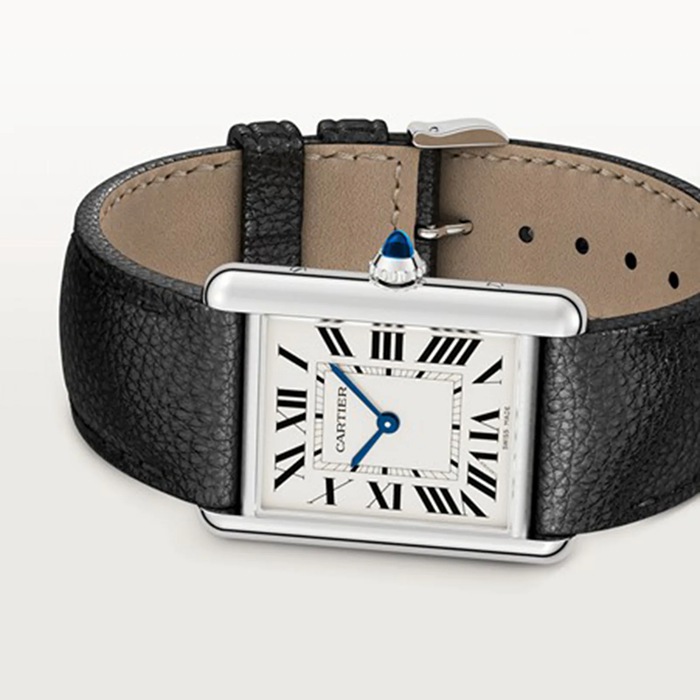 Cartier Tank Must Large Model Mechanizm kwarcowy Stal Skóra WSTA0041 - obrazek 4