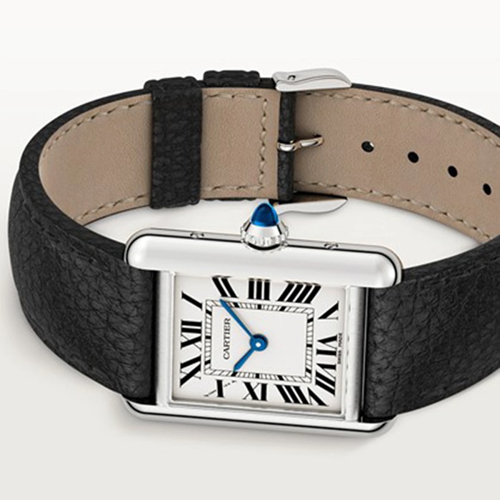 Cartier Tank Must Small Model Mechanizm kwarcowy Stal Skóra WSTA0110 - obrazek 4