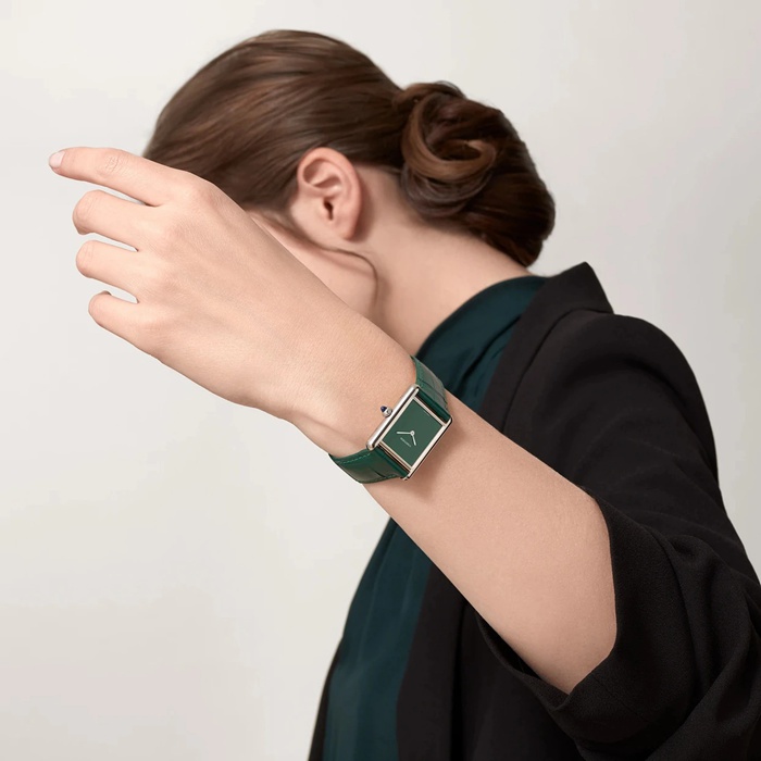 Cartier Tank Must Watch Duży model Mechanizm kwarcowy Stalowa koperta WSTA0115 - obrazek 2