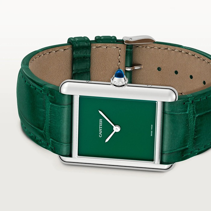 Cartier Tank Must Watch Duży model Mechanizm kwarcowy Stalowa koperta WSTA0115 - obrazek 4