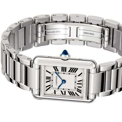 Cartier Tank Must Watch Mały model Mechanizm kwarcowy Stalowa koperta WSTA0107 - obrazek 3