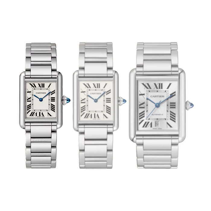 Cartier Tank Must Watch Mały model Mechanizm kwarcowy Stalowa koperta WSTA0107 - obrazek 4