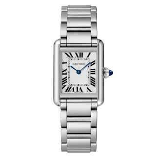 Cartier Tank Must Watch Mały model SolarBeat Mechanizm fotowoltaiczny Stalowa koperta WSTA0121