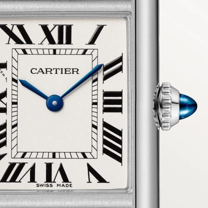 Cartier Tank Must mały model Wysoki autonomiczny mechanizm kwarcowy Stalowa koperta WSTA0135 - obrazek 4
