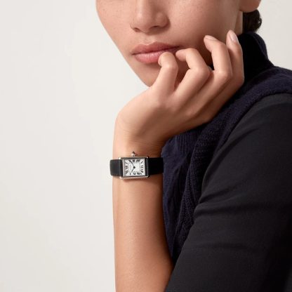 Cartier Tank Must mały model Wysoki autonomiczny mechanizm kwarcowy Stalowa koperta WSTA0135 - obrazek 5