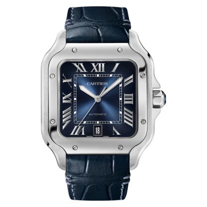 Duży zegarek Cartier Santos De Cartier z automatycznym naciągiem i stalową kopertą WSSA0071 - obrazek 2