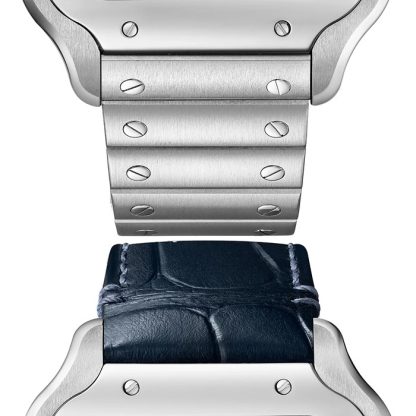 Duży zegarek Cartier Santos De Cartier z automatycznym naciągiem i stalową kopertą WSSA0071 - obrazek 4