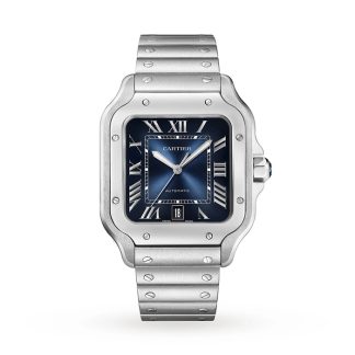 Duży zegarek Cartier Santos De Cartier z automatycznym naciągiem i stalową kopertą WSSA0071