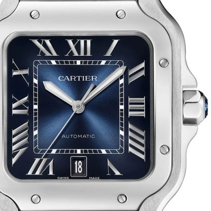 Duży zegarek Cartier Santos De Cartier z automatycznym naciągiem i stalową kopertą WSSA0071 - obrazek 5
