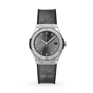Hublot Classic Fusion Racing Grey Titanium 33mm Zegarek damski 581.NX.7071.LR.1104.
