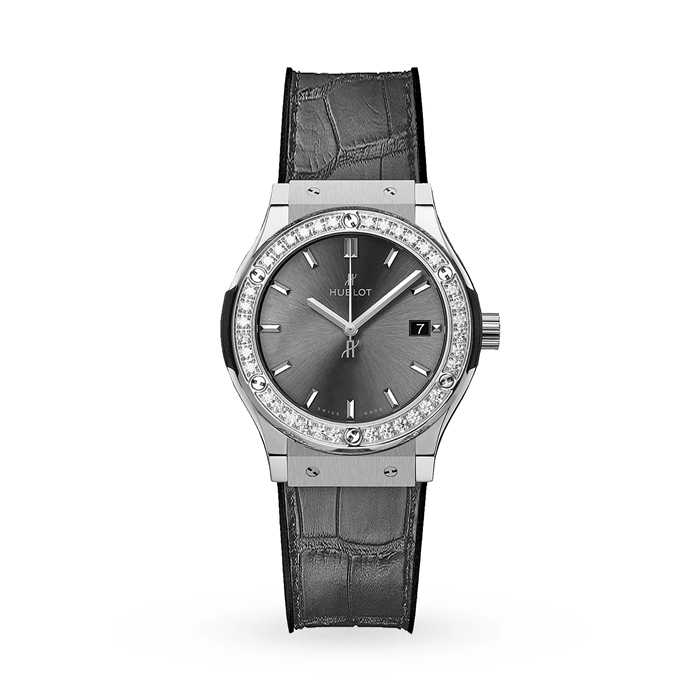 Hublot Classic Fusion Racing Grey Titanium 33mm Zegarek damski 581.NX.7071.LR.1104.