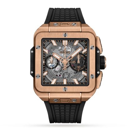 Hublot Square Bang Unico King Gold 42mm Zegarek męski 821.OX.0180.RX