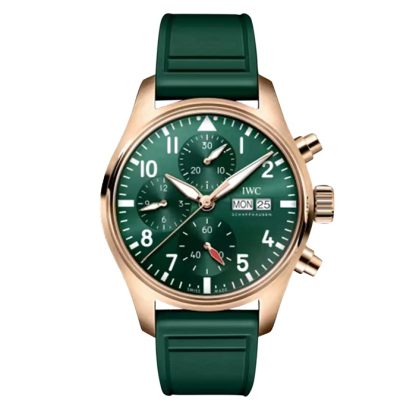 IWC Pilot Chronograph 41mm Zegarek męski Zielony IW388110