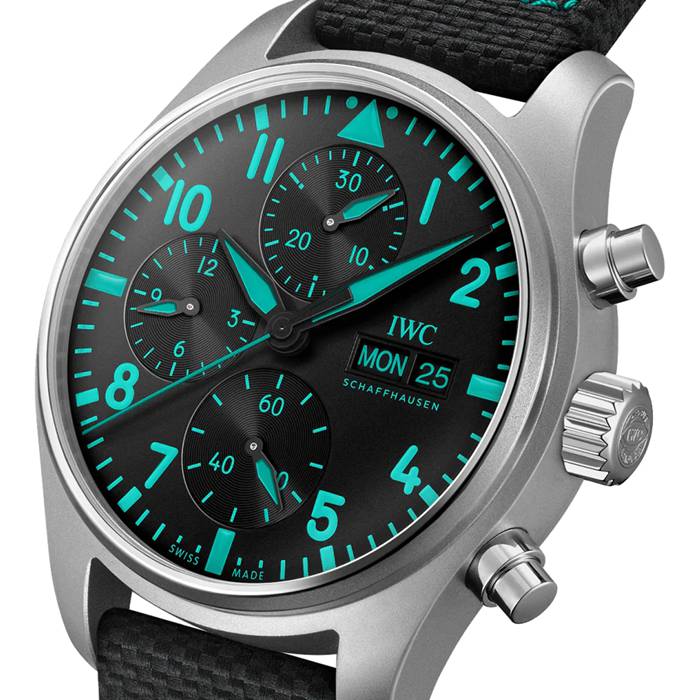 IWC Pilot Chronograph Mercedes AMG Petronas Formula One Team 41mm Zegarek męski Czarny IW388108 - obrazek 3