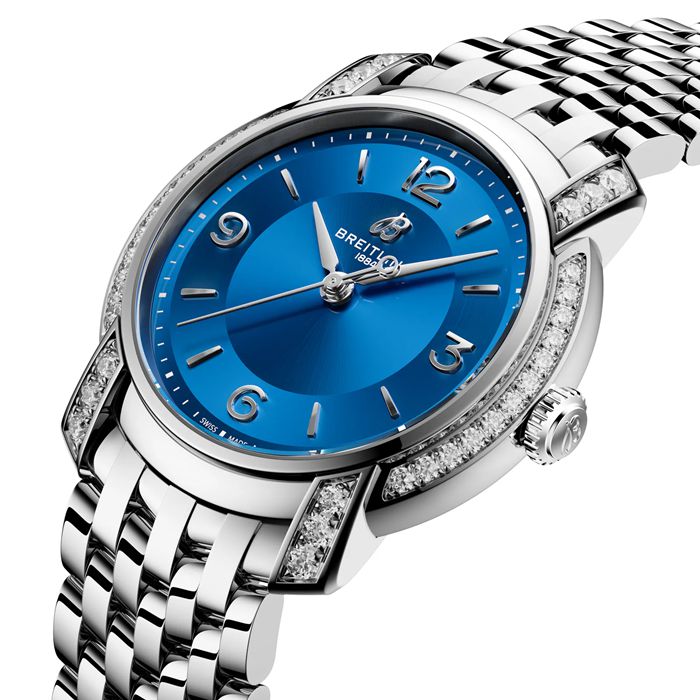 Niebieski zegarek damski Breitling Lady Premier 32 mm A77330671C1A1 - obrazek 2