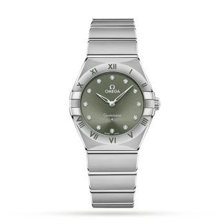 Omega Constellation Co-Axial 28mm Zegarek damski Zielony O13110286060001