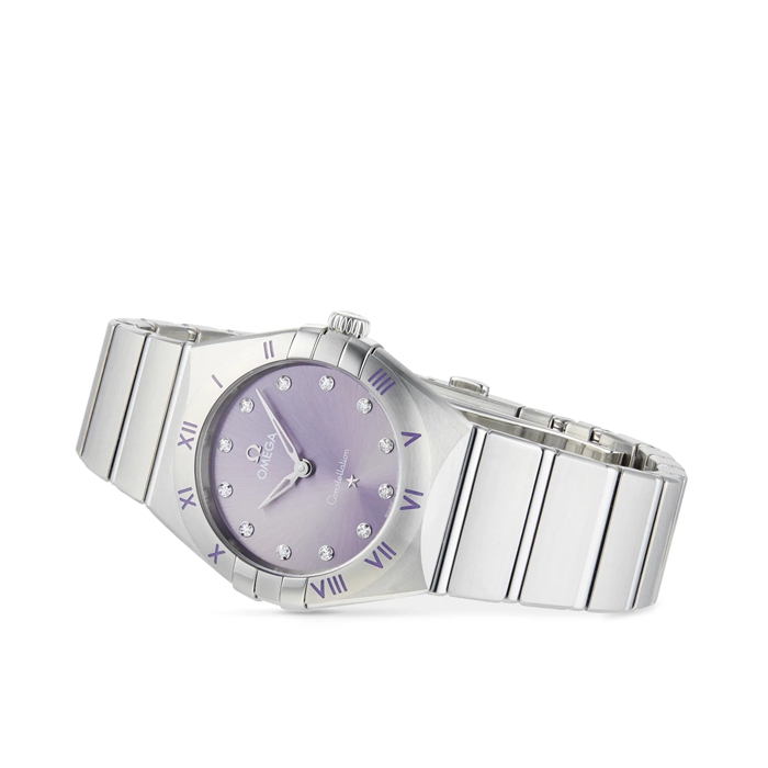 Omega Constellation Co-Axial 28mm zegarek damski fioletowy O13110286060002 - obrazek 4