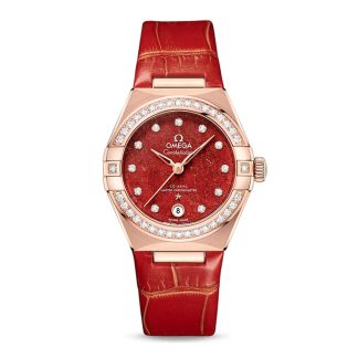 Omega Constellation Co-Axial Master Chronometer 29mm Zegarek damski Czerwony O13158292099005
