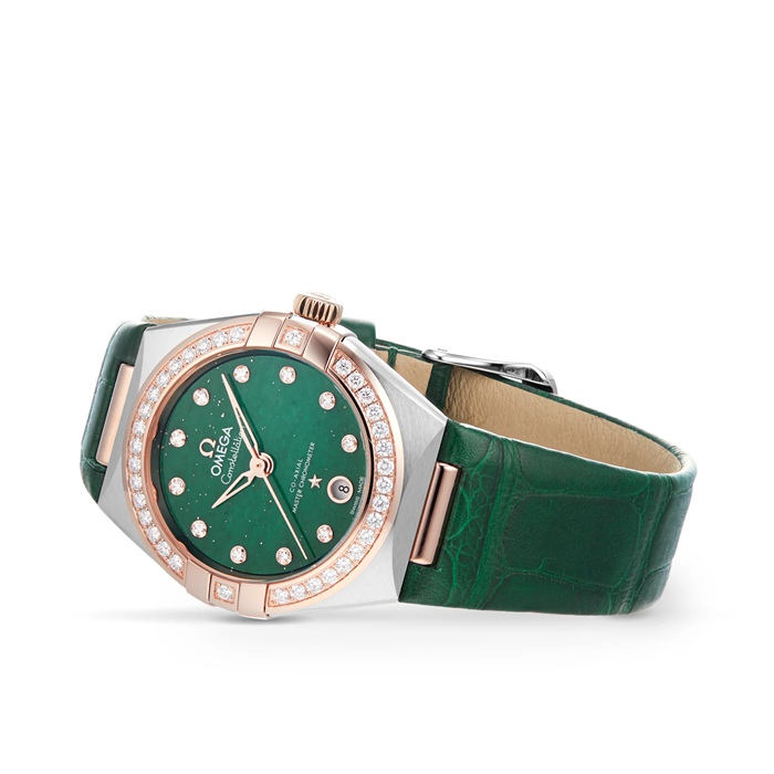Omega Constellation Co-Axial Master Chronometer 29mm Zegarek damski Zielony O13128292099001 - obrazek 3