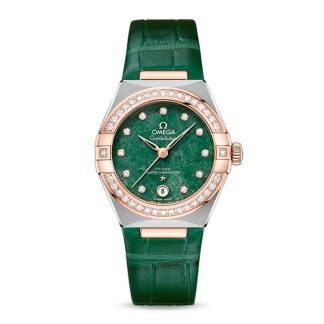 Omega Constellation Co-Axial Master Chronometer 29mm Zegarek damski Zielony O13128292099001