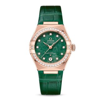 Omega Constellation Co-Axial Master Chronometer 29mm Zegarek damski Zielony O13158292099004
