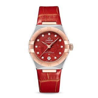 Omega Constellation Co-Axial Master Chronometer 29mm Zegarek damski czerwony O13123292099002